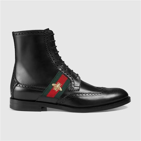 gucci mens black boots
